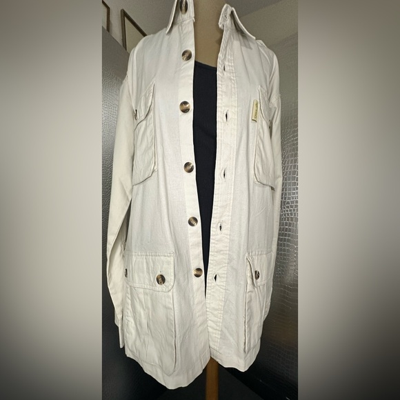 Tag Safari Khaki Button-Up Safari Jacket Raincoat Size Medium - Picture 1 of 11